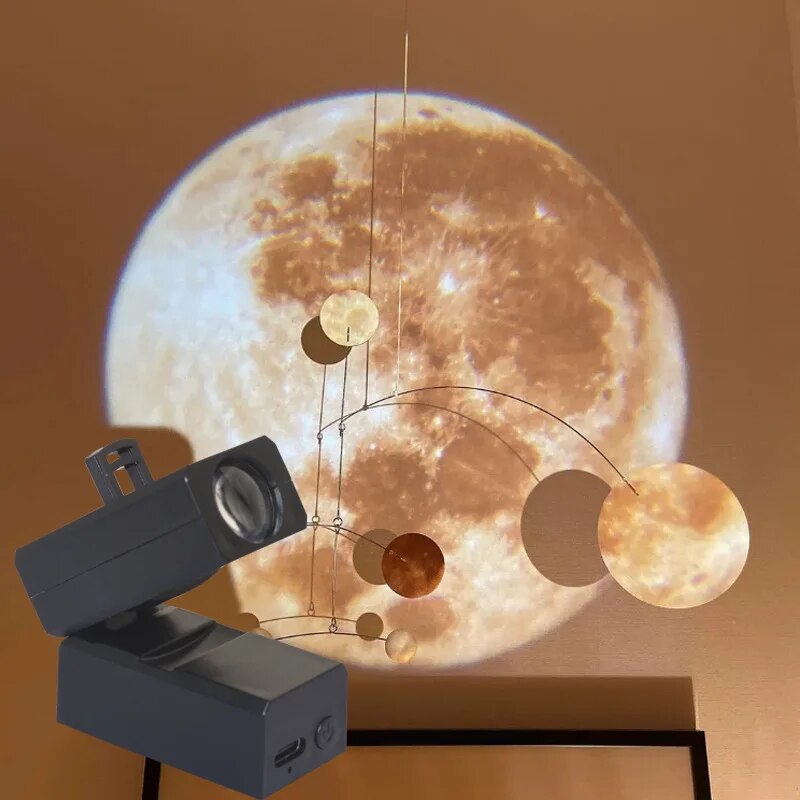 Earth and Moon Projection Lamp