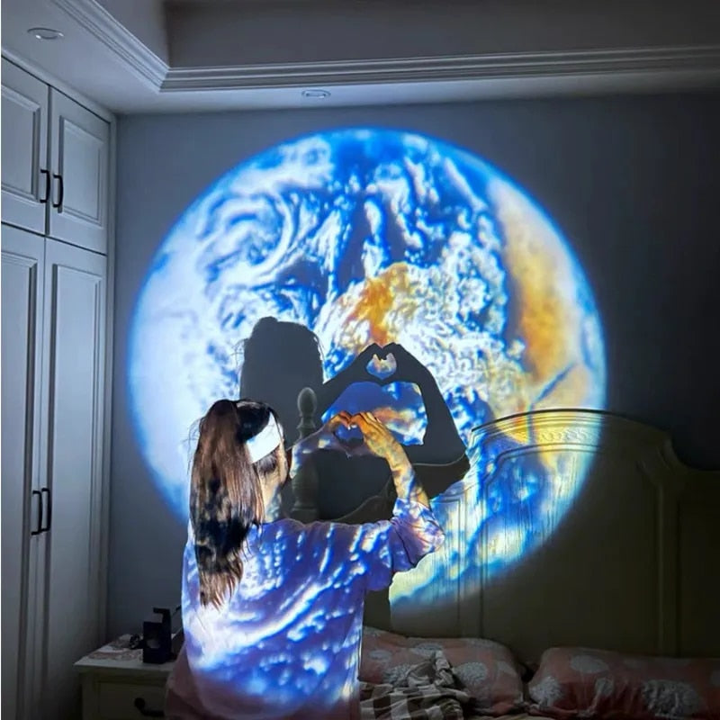 Earth and Moon Projection Lamp